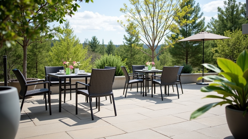 Patio bistro set on a charming patio