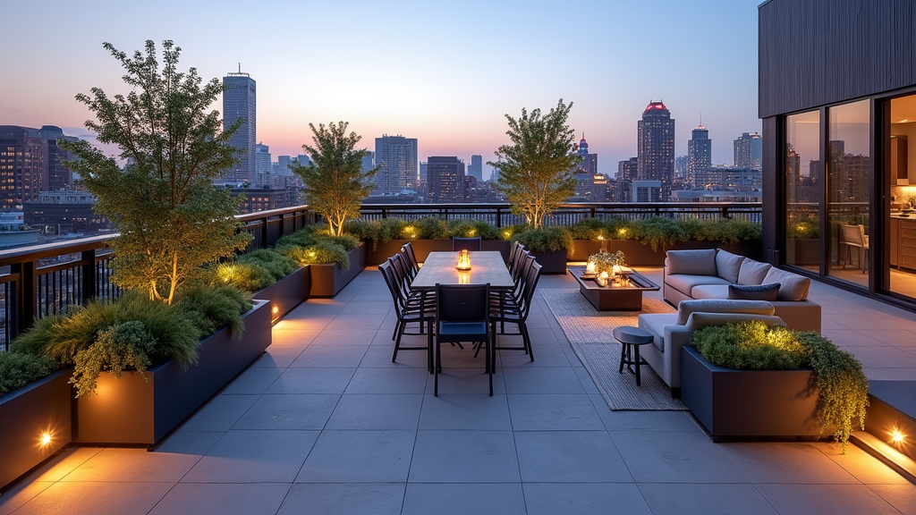 Rooftop patio view