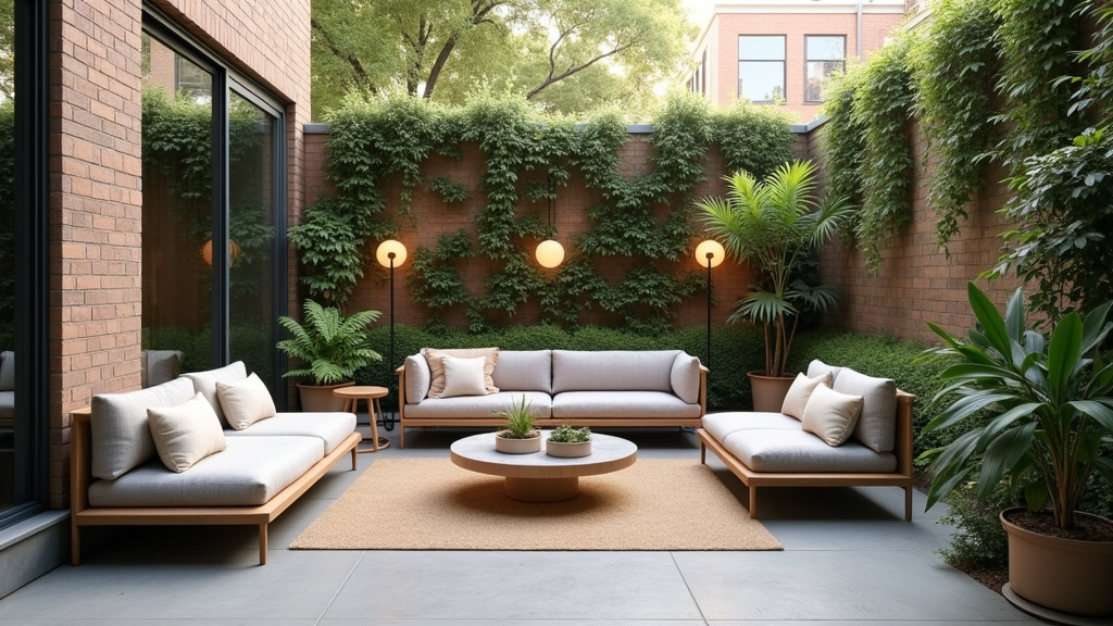 Small outdoor space with smart furniture