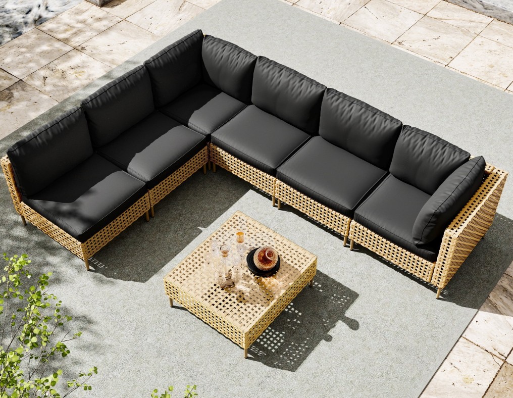 Bifanuo wicker Boho conversation set