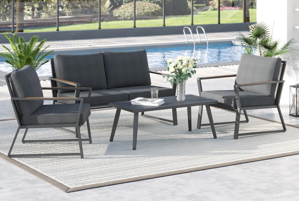 Outsunny aluminum conversation set