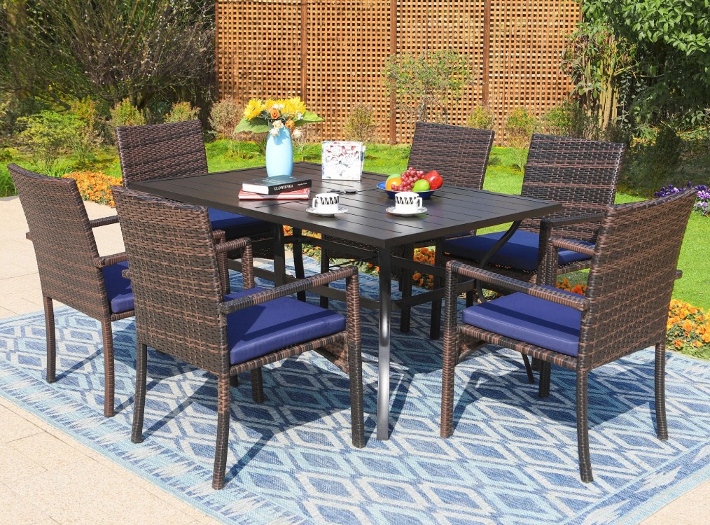 Sophia William wicker patio dining set