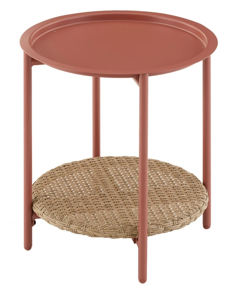BH&G Trezza wicker chat set table details