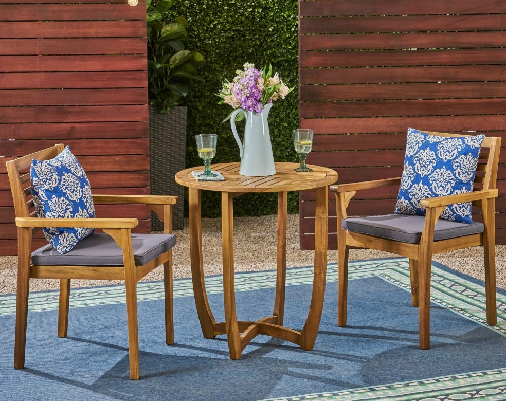 Christopher Knight Home Casa acacia wood bistro set