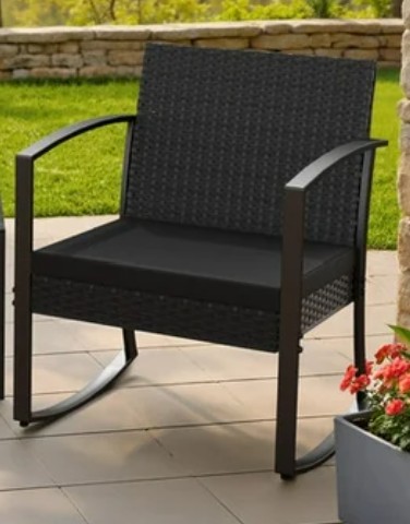 Devoko wicker rocking chair details