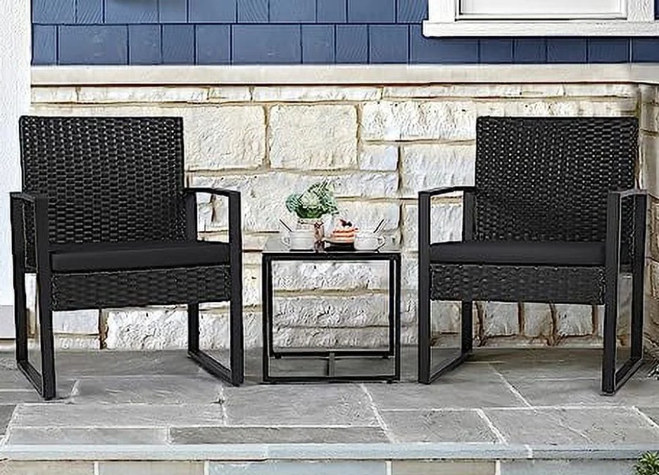 Flamaker wicker bistro set