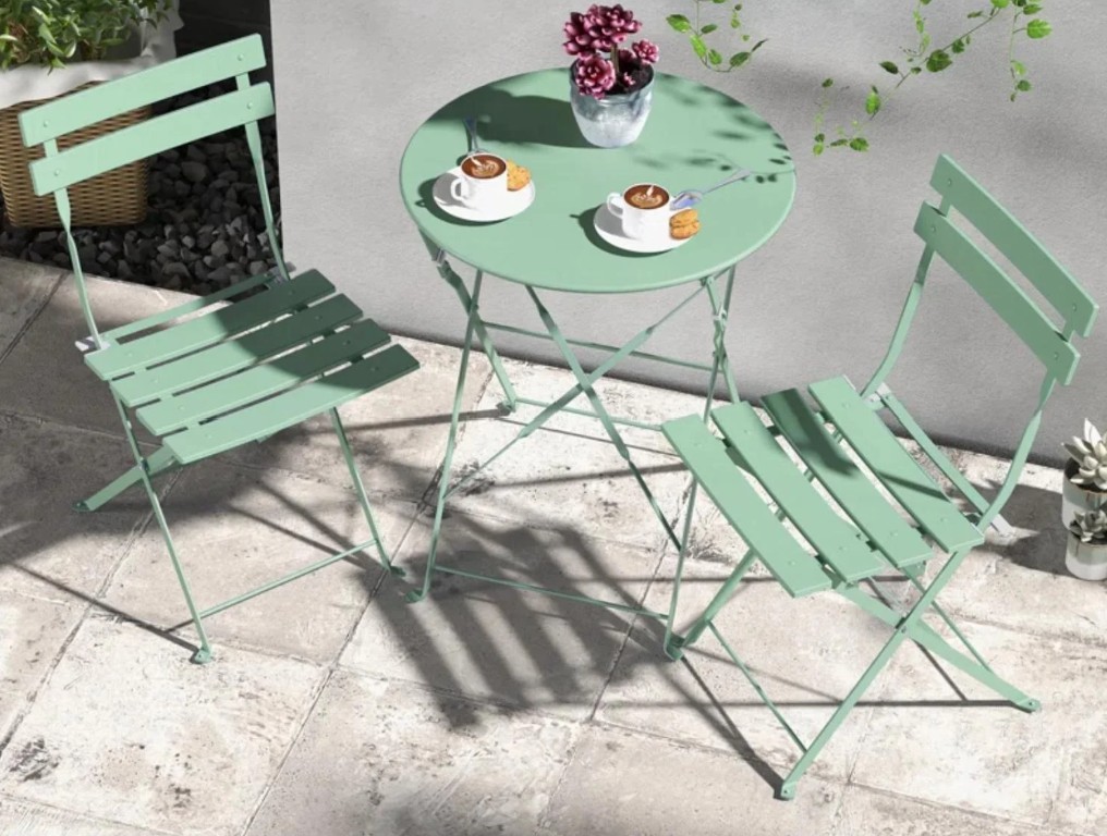 Grand Patio folding metal bistro set