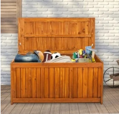 Sulives 65 Gal wood deck box